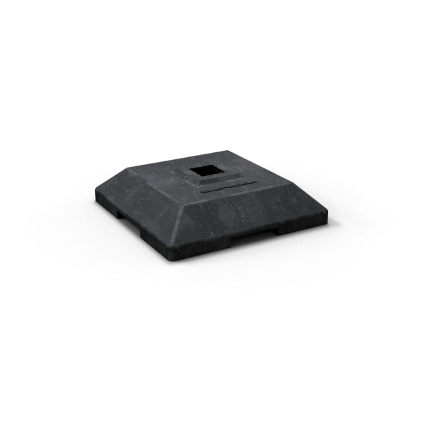 Base plate | for 1 traffic panel | 12 kg | with pocket 60 mm x 60 mm